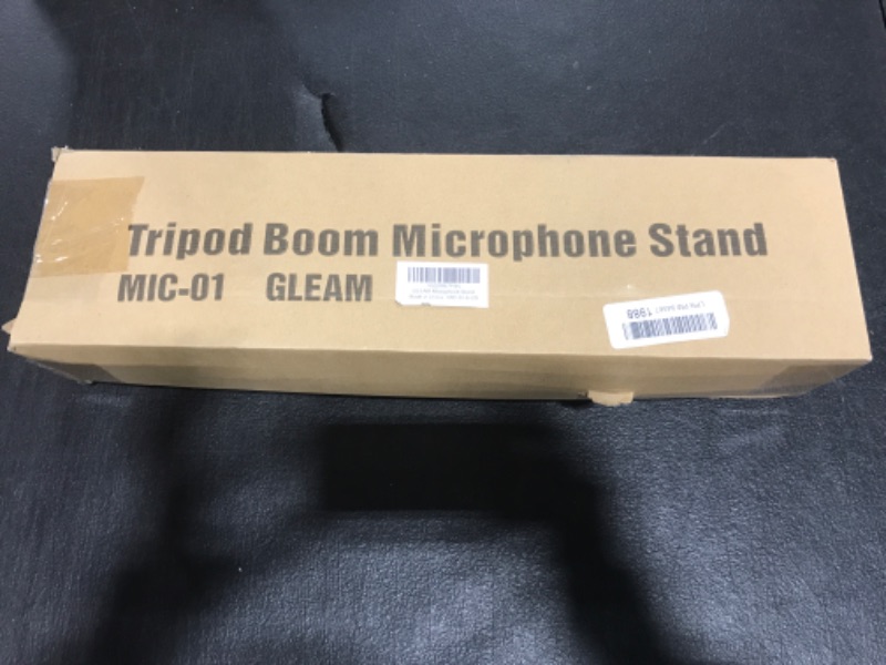 Photo 3 of GLEAM Microphone Stand - Tripod Boom Mic Stand with Carrying Bag (Tripod)