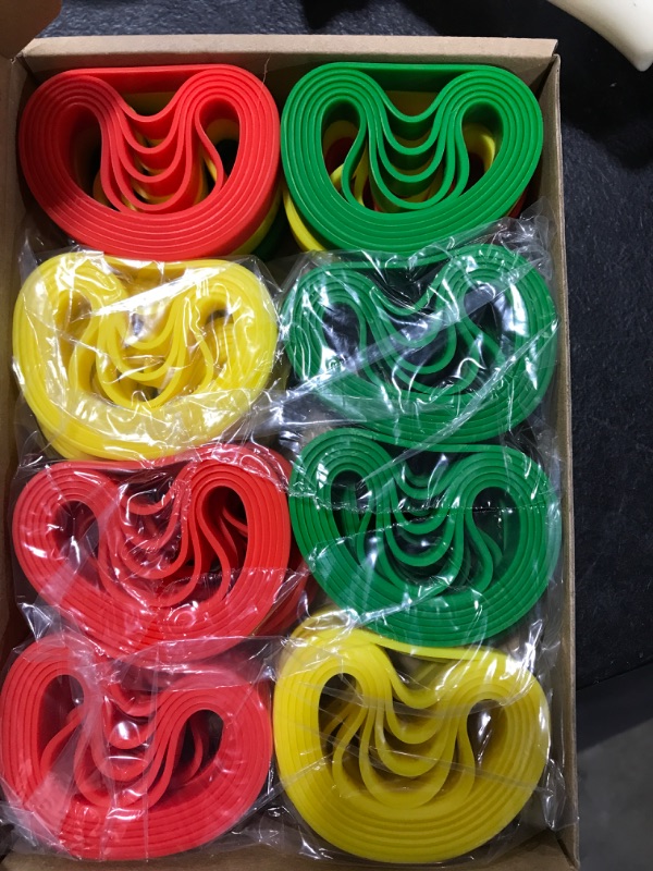 Photo 2 of 150 Pieces Social Distancing Colored Wristbands for Events Identification Red Yellow Green Silicone Wristbands Color Coordinated Wedding Wrist Bands Bracelets for Office Family Family Adults Students