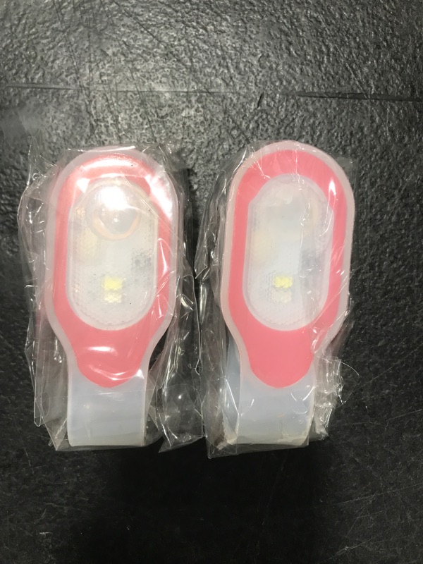 Photo 1 of 2pcs Hands Free LED Flashlight Clip on Flashlight Mini Safety Nursing Night Lights for Outdoor Sports Red