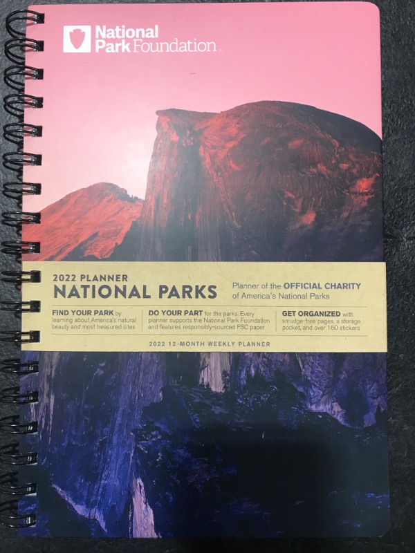 Photo 2 of 2022 National Park Foundation Planner: 12-Month Engagement Nature Calendar (Monthly, Weekly Planner With Stickers, Thru December 2022)