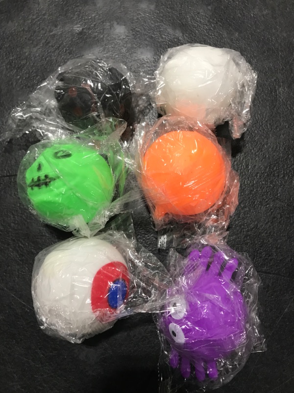 Photo 2 of 6 Pack Halloween Sensory Stress Ball Toys for Kids Girls Boys, Squishy Squeeze Toy with Water Beads Stress Reliever Anxiety Packs for Kid Party Favors(Halloween)