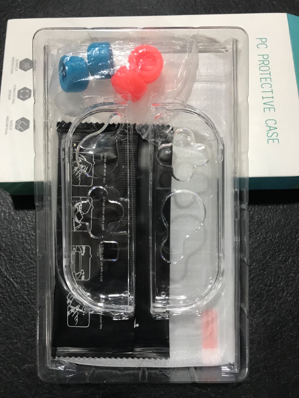 Photo 2 of Dockable Case Compatible with Nintendo Switch, HEYSTOP Clear Protective Case Cover with a Tempered Glass Screen Protector and Thumb Stick Caps