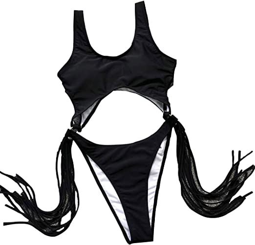 Photo 1 of ALLureLove Swimsuits Bathing Suits Women Sexy Monokini Cut Out Bikini One Piece Cheeky Swimwear
