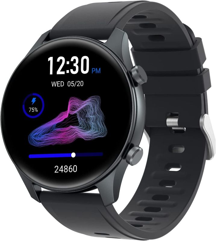 Photo 1 of TOUCHELEX Smart Watch 1.2" AMOLED Always-on Display for Android Phones and iOS Compatible iPhone Samsung Men Women Oxygen Heart Rate Monitor 3ATM Smartwatch Fitness Tracker - Rose Gold