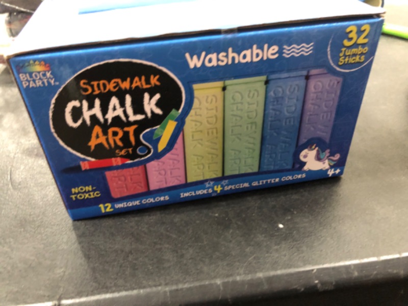 Photo 2 of Block Party Sidewalk Chalk 32-Piece Art Set