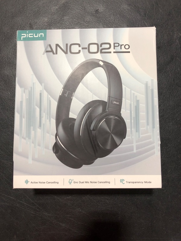 Photo 5 of Active Noise Cancelling Headphones, Hi-Res Audio, Bluetooth Headphones with 4-Mic ENC Call, Transparent Mode, 60H Playtime, Wireless Headphones Over Ear with Multipoint Connection for Travel/Home/Work