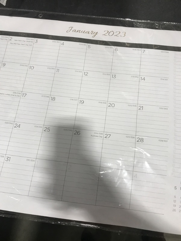 Photo 2 of CAIYI STUDIO Desk Calendar 2023: 22" x 17" Large Monthly Desk Pad Calendar for Planning & Organizing, 12 Months Desktop/Wall Calendar Runs from January 2023 to December 2023, Black 22" x 17" Black (Jan. 2023 - Dec. 2023)