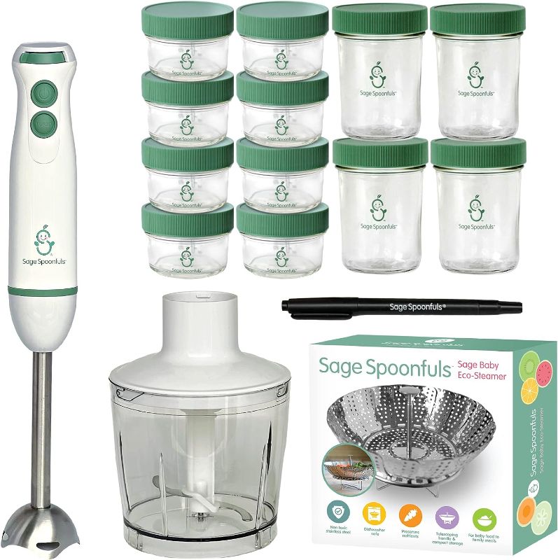 Photo 1 of Baby Food Maker and Storage Set with Glass Jars - 17 Piece
