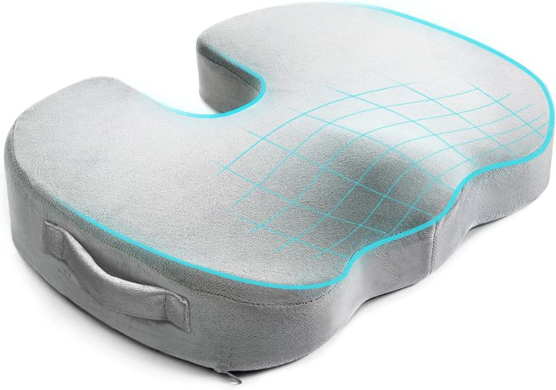 Photo 1 of 
THIKPO Seat Cushion, Memory Foam Chair Cushions for Back Coccyx Tailbone Pain Relief, Sciatica Pain Relief Pillow, Non-Slip Pad for Car Seat, Office Chair (A20)