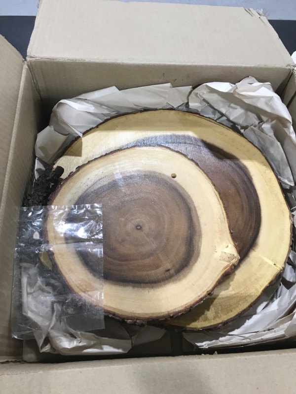 Photo 1 of 2 Piece Natural Wood Slices 