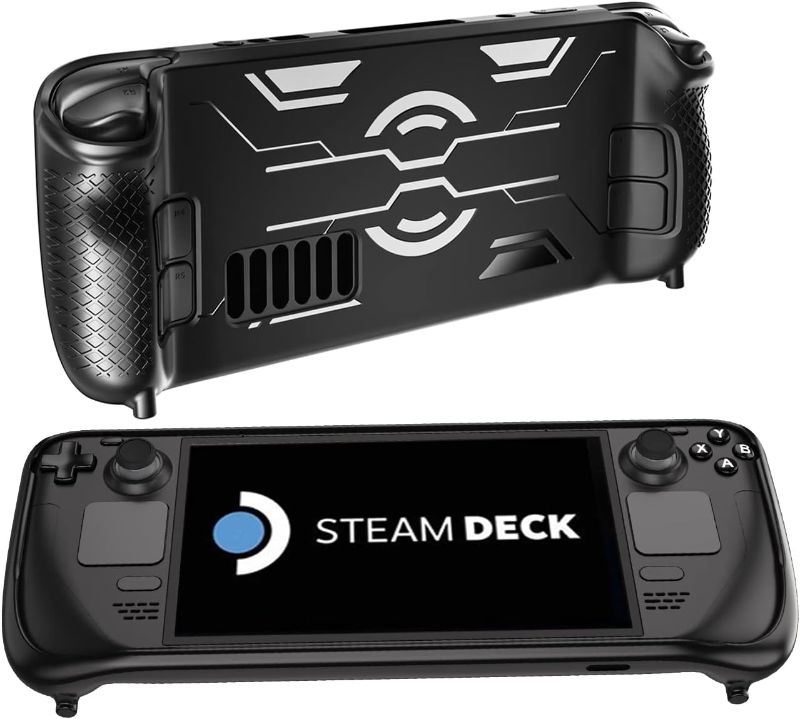 Photo 1 of Sidaeren Steam Deck Case, TPU Soft Cover Protector with Full Protection, Shock-Absorption and Anti-Scratch Design - Black
