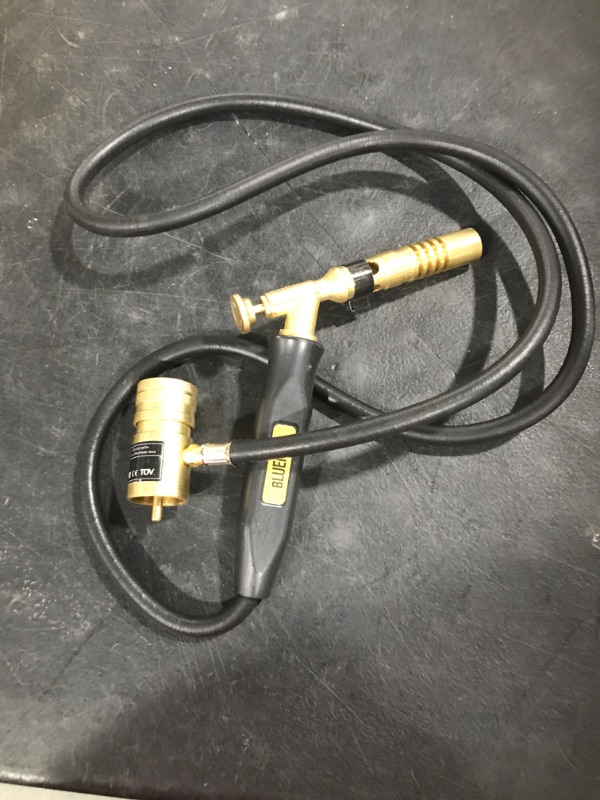 Photo 2 of BLUEFIRE MRAS-8210 Super Jumbo Turbo Flame Propane Gas Welding Torch with 5' Hose Fuel by MAPP MAP Pro Propane Great High Intensity Nozzle Head for Soldering Brazing Large Dia Copper Pipe Torch Only