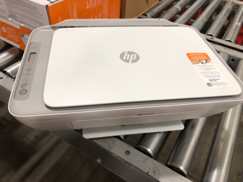 Photo 2 of HP DeskJet 2755e Wireless Color All-in-One Printer with bonus 6 months Instant Ink (26K67A), white