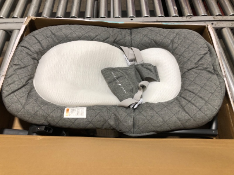 Photo 2 of Baby Delight Aura Deluxe | Portable Baby Bouncer for Infants | Baby Rocker | Quilted Charcoal Tweed Grey