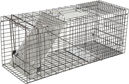 Photo 1 of ZENY Live Animal Cage Trap 32" X 12.5" X 12" w/Iron Door Steel Cage Catch Release Humane Rodent Cage for Rabbits, Stray Cat, Squirrel, Raccoon, Mole, Gopher, Chicken, Opossum, Skunk & Chipmunks