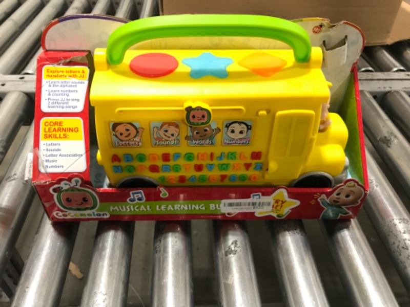 Photo 2 of CoComelon Musical Learning Bus, Number and Letter Recognition, Phonetics, Yellow School Bus Toy Plays ABCs and Wheels on the Bus, by Just Play