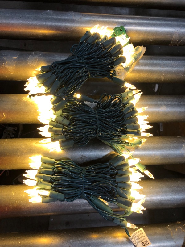 Photo 2 of 150 LED Warm White Christmas Lights, 50 Ft Green Wire, UL Certified and Commercial Grade Decorative Lighting String, for Indoor and Outdoor Use.