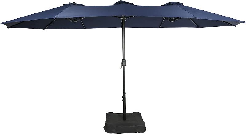 Photo 1 of 15FT DOUBLE SIDED UMBRELLA NAVY BLUE(STOCK PHOTO FOR REFERENCE ONLY) 