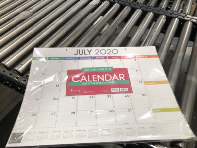 Photo 2 of TF Publishing Rainbow July 2020 to June 2021 Desk Pad Calendar