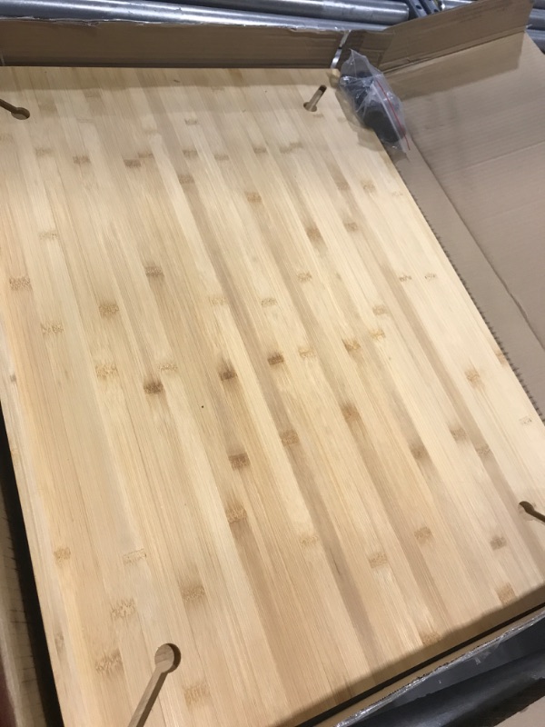 Photo 2 of 30 x 21 in Extra Large Bamboo Cutting Board and Stovetop Cover, Stove Top Cover Chopping Board with Detachable Legs and Juice Groove, Protector Board for Restaurant Kitchen Counter & Sink XXXL(30x21x3.3")