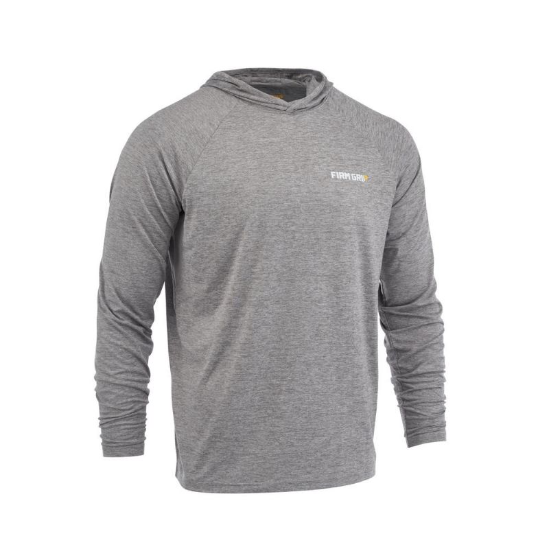 Photo 1 of FIRM GRIP Men's X-Large Gray Performance Long Sleeved Hoodie Shirt
