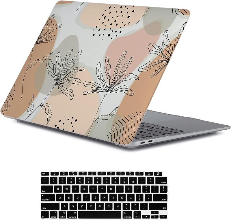 Photo 1 of LanBaiLan Compatible for MacBook Pro 16 inch Case with Touch Bar Touch ID Retina Display 2021 2020 2019 Release A2141, Plastic Print Hard Protective Shell Case & Keyboard Cover Skin, Aesthetic Flower 