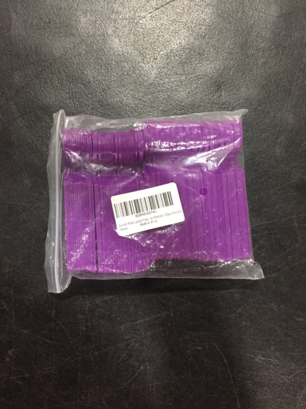 Photo 1 of 100 PCS Plant Labels Plant Tags for Garden Adjustable Waterproof Plant Tags (Purple)