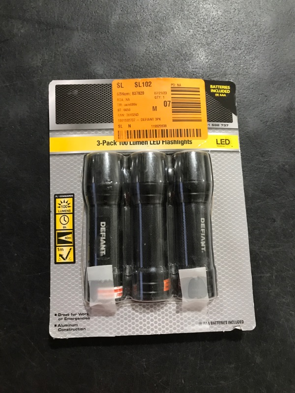 Photo 2 of 100 Lumens LED Flashlight (3-Pack)