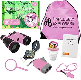 Photo 1 of  Explorers 9 Piece Kids Outdoor Explorer Kit-- Backpack, Binoculars, Flashlight, Compass, Bug Collector, Whistle, Magnifying Glass, and Journal. Boy/Girl STEM…
SIMILAT TO STOCK PHOTO