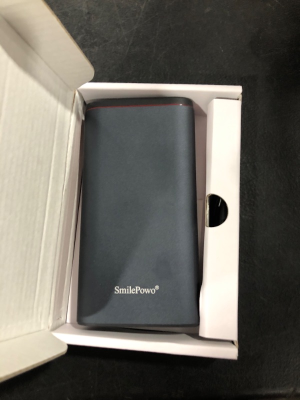 Photo 2 of SmilePowo Metal Portable-Charger-Power-Bank,PD 20W 26800mAh,Output 5V 3A LCD Digital Display Fast Charging Power Bank,Compatible with iPhone,Samsung Galaxy,Google Pixel 4 Phone,Tablet,Android