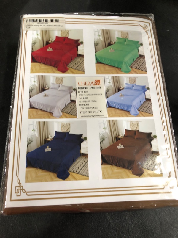 Photo 1 of 4PC BEDDING SET - BROWN COLOR TWIN- FULL SIZE BED