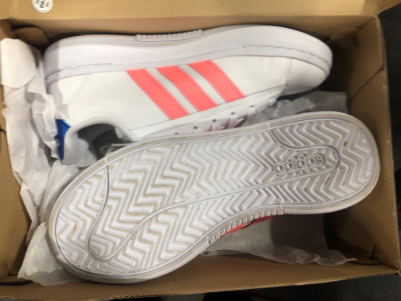 Photo 1 of adidas Women's Grand Court Alpha Tennis Shoe 7.5 White/Acid Red/Blrume