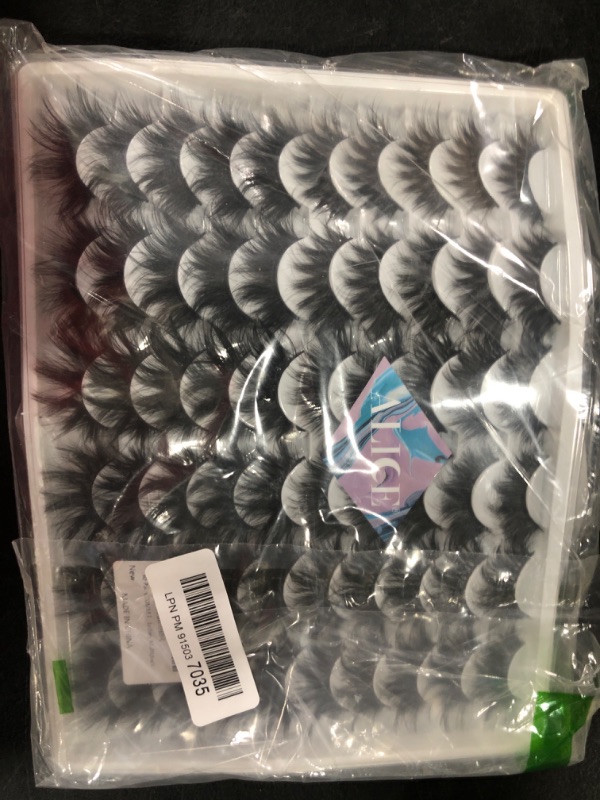 Photo 2 of 30 Pairs 20MM False Eyelashes ALICE Wholesale 6 Styles Lashes Bulk 6D Fluffy Volume Dramatic Faux Mink Eyelashes Multipack C-Foxy