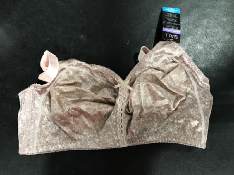 Photo 2 of Bali Women's Double Support Wirefree Bra DF3820 40DDD Pink Chic Lace Print