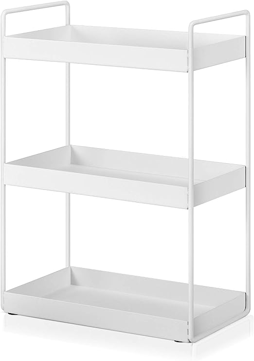 Photo 1 of Aisung 3-Tier Bathroom Countertop Organizer Vanity Tray Cosmetic & Makeup Storage Kitchen Spice Rack Standing Shelf, White