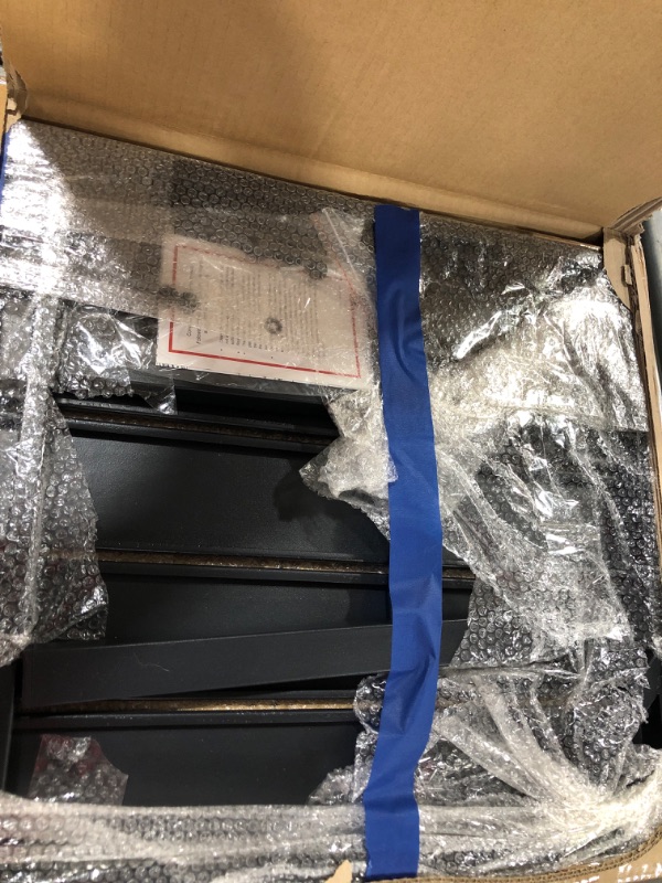 Photo 1 of C-Hopetree Small Metal Outdoor Coffee Side Table for Outside Patio, Rectangle, Black 35.5"W x 18"D x 15"H