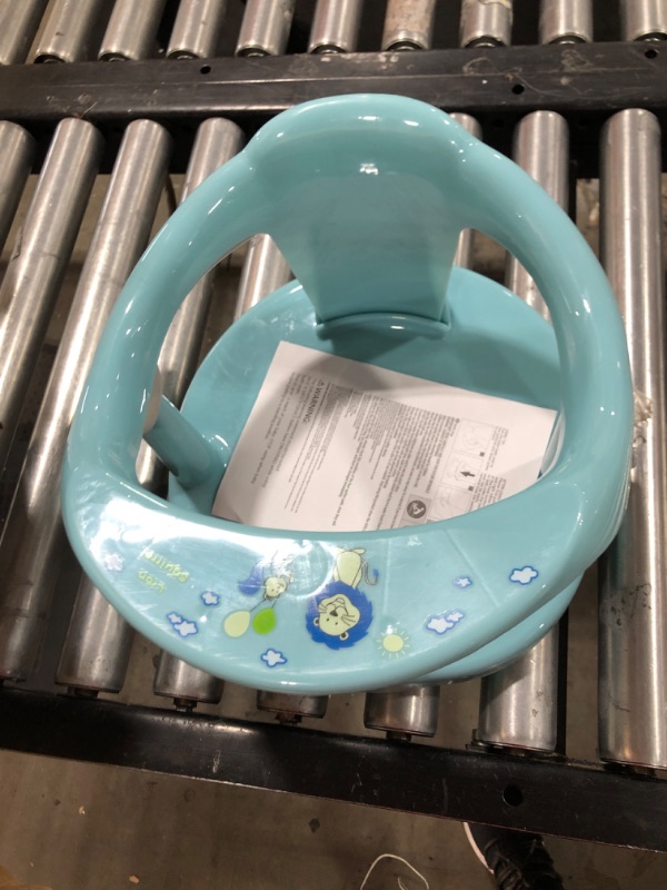 Photo 2 of Baby Bath Seat with Anti-Slip Edge Infant Baby Bath Chair for Sitting Up Baby Bathtub Seat Provides Backrest Support,6-18 Months(Light Blue)