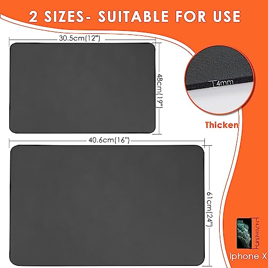 Photo 1 of  Mat for Kitchen , 24"x16" Dish Drying Pad with Non-slip Rubber Backed, Hide Stain Anti Absorbent for Kitchen , Drying Mat for Coffee Machine Dish Rack Coffee Bar Accessories
