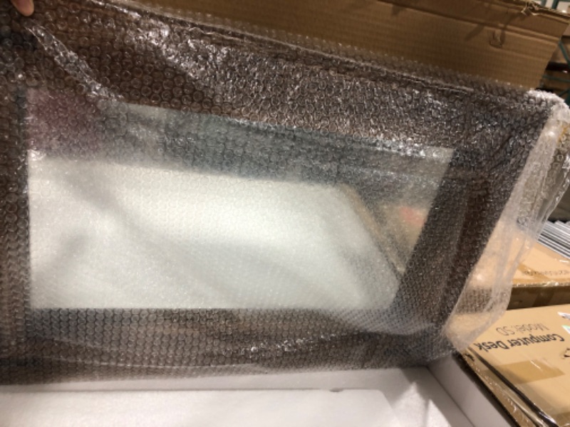 Photo 1 of YOSHOOT Rustic Wooden Framed Wall Mirror, Natural Wood Bathroom Vanity Mirror for Farmhouse Decor, Vertical or Horizontal Hanging 30"x20" Brown