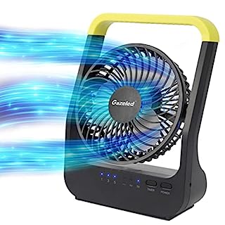 Photo 1 of Battery Operated Fan, Super Long Lasting Battery Operated Fans for Camping, Portable D-Cell Battery Powered Desk Fan with Timer, 3 Speeds, Whisper Quiet, 180° Rotation, for Office,Bedroom,Outdoor, 5'' (B07QKMZ4NR)
