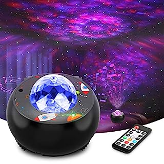 Photo 1 of Galaxy Star Projector,Night Light Projector with Music Speaker & Remote Control for Bedroom/Party/Home Decor, Starry Projector with Voice Control and Timer for Kids & Adults (B09F98VSGQ)
