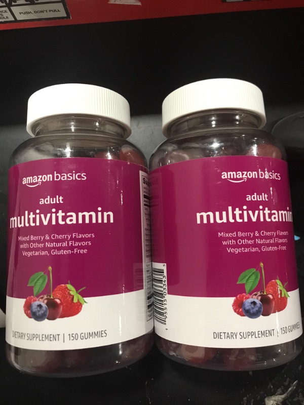 Photo 2 of 
Amazon Basics Adult Multivitamin, 300 Gummies, 150-Day Supply, 150 Count (Pack of 2) EXP 10/2024