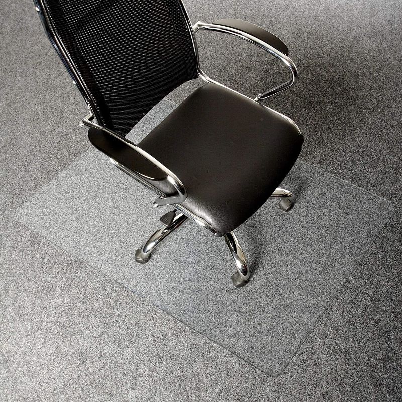 Photo 1 of Amazon Basics Polycarbonate Office Chair ?Rectangular Mat for Thick Carpet, 35" , Clear
