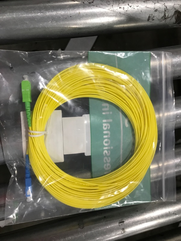 Photo 2 of Fibergaga-30m(98ft) OS2 SC/UPC to SC/APC Fiber Patch Cable Single Mode Fiber, Simplex, Length Option: 0.5M(1.6ft)-50m(164ft) 9/125µm 2.0mm Cable Diameter Fiber Optic Cable, OS1/OS2 Compatible 30m(98ft) Simplex OS2 SC/APC to SC/UPC 1