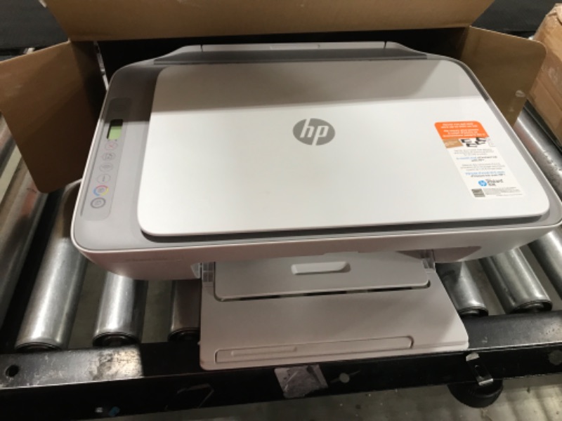 Photo 2 of HP DeskJet 2755e Wireless Color All-in-One Printer with bonus 6 months Instant Ink (26K67A), white