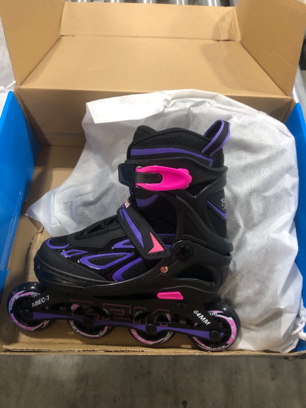 Photo 2 of 2pm Sports Vinal Girls Adjustable Inliae Skates (Size 1 Kids)