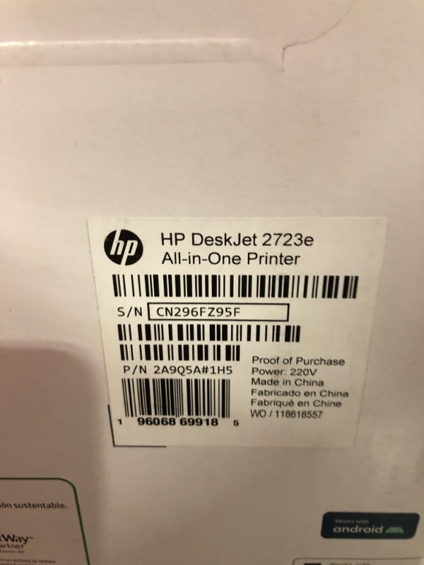 Photo 4 of HP DeskJet 2723e All-in-One Printer with Bonus 9 Months of Instant Ink