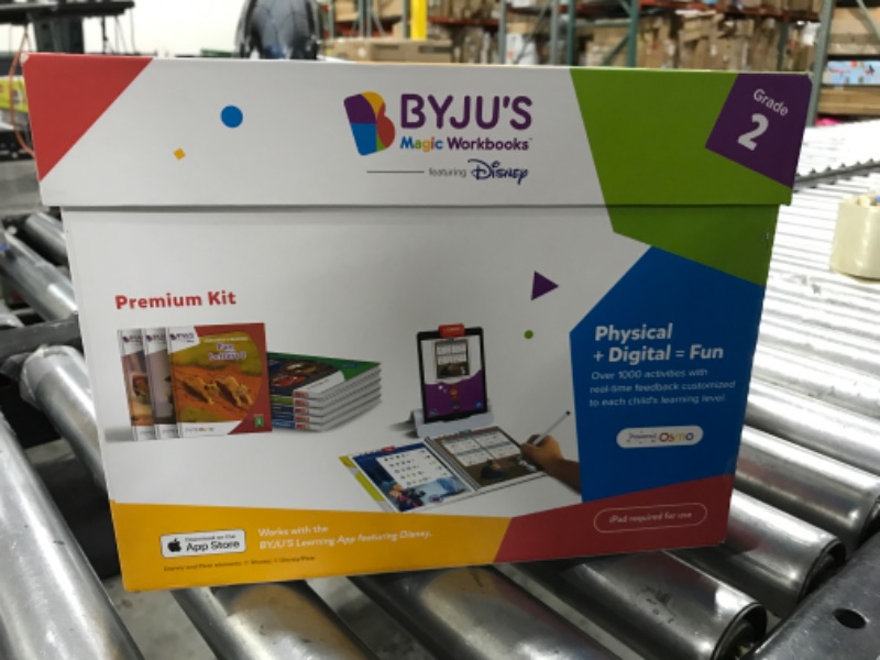 Photo 3 of BYJU’S Learning Kits: Disney, 2nd Grade Premium Edition (App + 8 Workbooks) Ages 6-8, Featuring Disney & Pixar Characters - Learn Grammar, Multiplication/Division & Writing - Osmo iPad Base Included iPad 2nd Grade