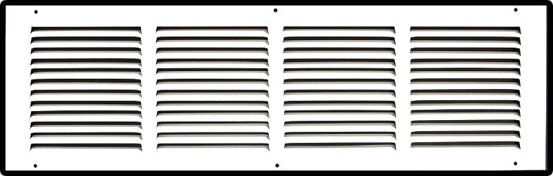 Photo 1 of 24"W x 6"H [Duct Opening Measurements] Steel Return Air Grille, Vent Cover Grill for Sidewall and Ceiling