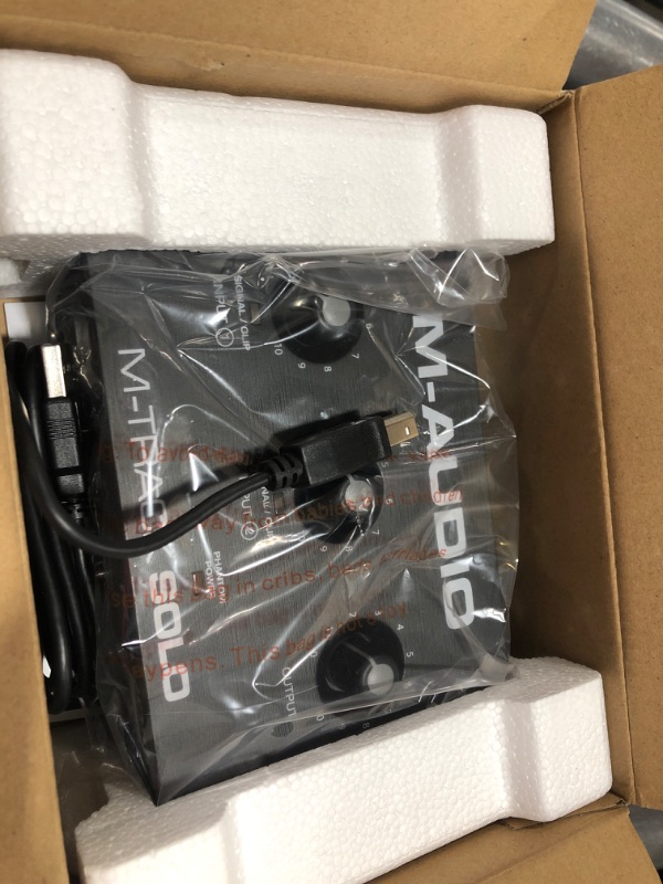 Photo 2 of M-Audio M-Track Solo – USB Audio Interface for Recording, Streaming and Podcasting with XLR, Line and DI Inputs, Plus a Software Suite Included with 1 Mic Input Interface only